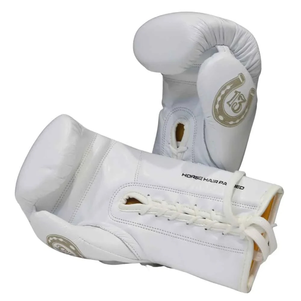Boxing Gloves - Mexican Lucky 13 - Lace Up - White - Image 3