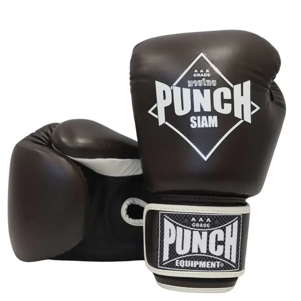 Boxing Gloves - Siam - Leather - 12oz - Chocolate - Image 2