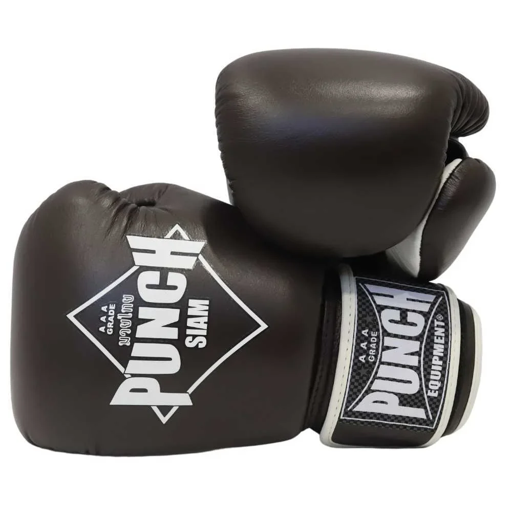 Boxing Gloves - Siam - Leather - 12oz - Chocolate - Image 3