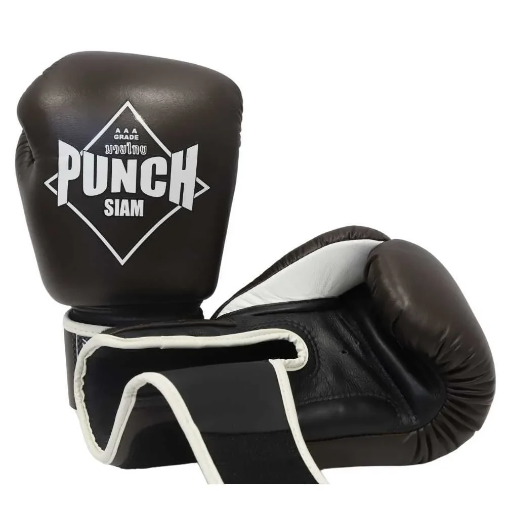 Boxing Gloves - Siam - Leather - 12oz - Chocolate - Image 4