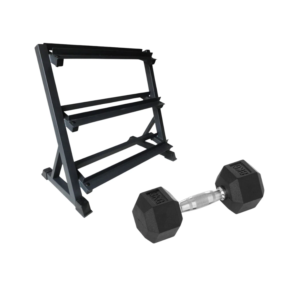 FITLAB 3 Tier Dumbbell Rack Bundle (1kg-20kg Pairs)