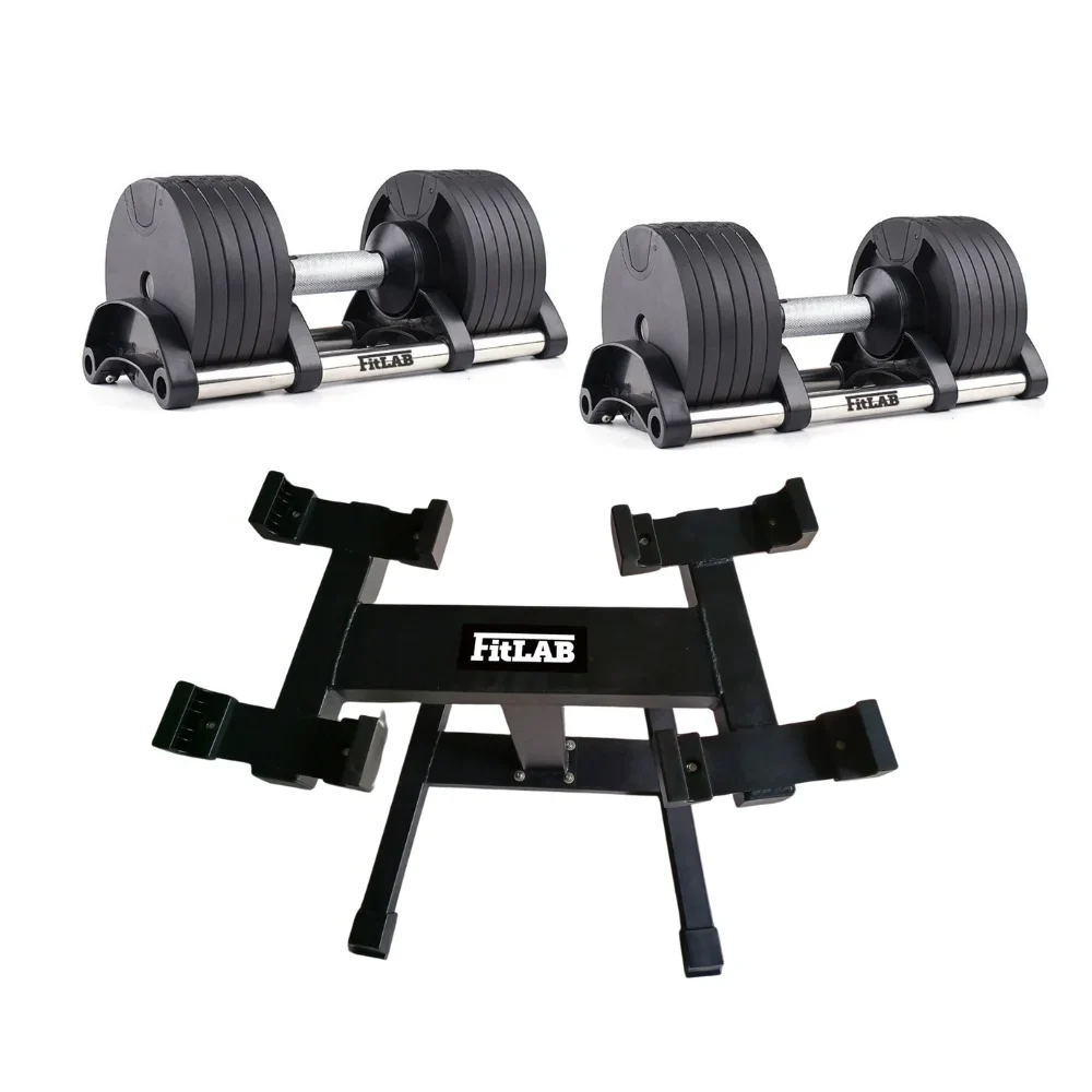 FITLAB 32kg Adjustable Dumbbells | 4kg Increment - Image 10
