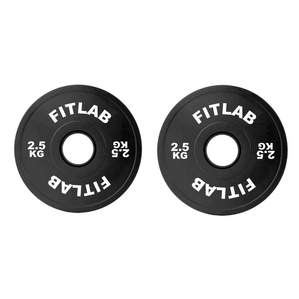 FITLAB Premium Black Fractional Plates - 2.5kg (Pair)