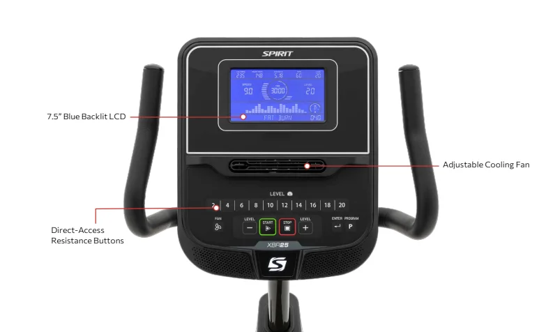 Spirit XBR25V2 Recumbent Bike - Image 9