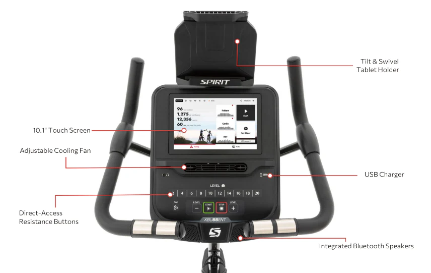 Spirit XBU55ENT Upright Bike (Entertainment Series) - Image 9