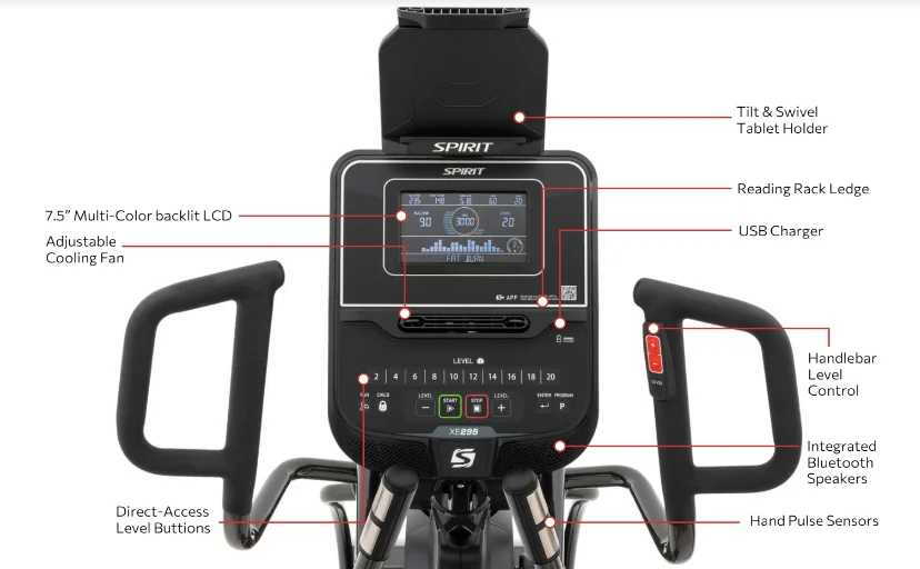 Spirit XE295V2 Elliptical - Image 16