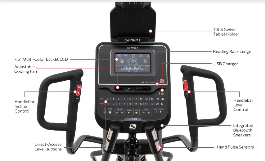 Spirit XE395V2 Elliptical - Image 18